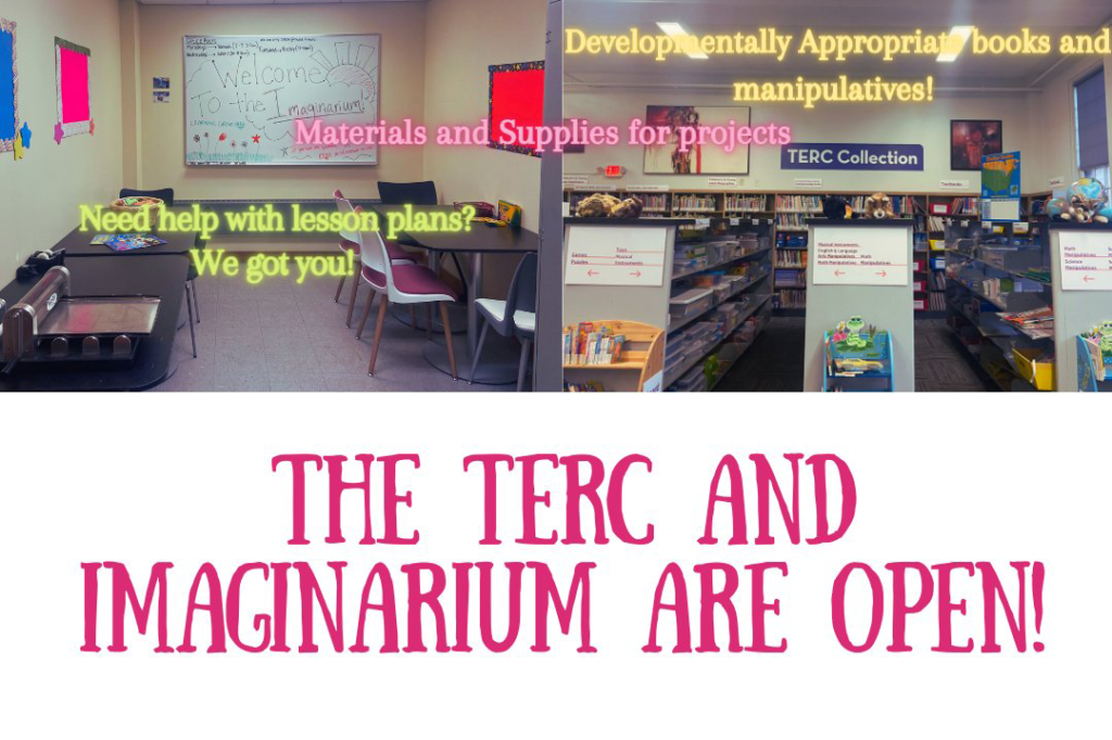 From a School of Ed flyer: Imaginarium and TERC are now open! 2021-2022