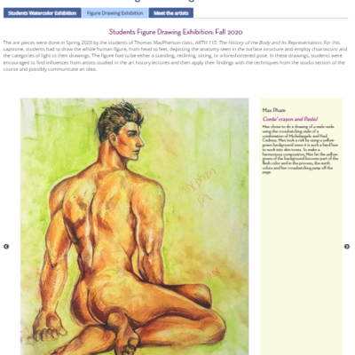 Student Anthropology Virtual Art Exhibit, Figure Drawing, August 2020 Student Virtual Art Exhibit, August 2020