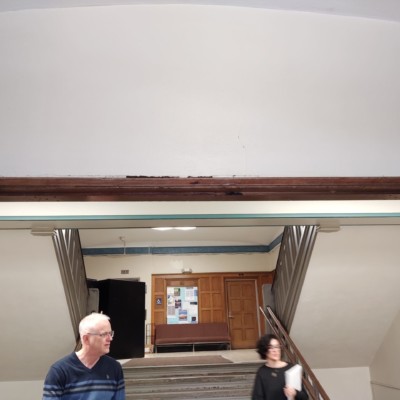 Dresbach and Otero-Ramos in Sturges foyer