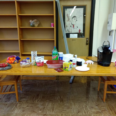 Treats and coffee in Fraser Hall, January 2020 Treats and coffee in Fraser Hall, January 2020