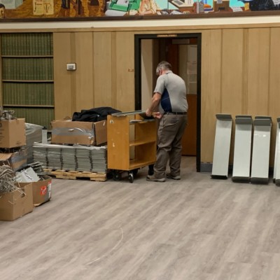Shelving and furnishing and installation in Fraser Hall for Collections coming from Milne. Winter 2021 Shelving and furnishing and installation in Fraser Hall for Collections coming from Milne. Winter 2021