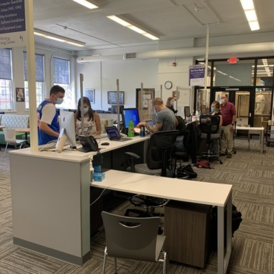 Students and Staff in new Fraser Hall Library, Spring Semester 2020 Students and Staff in new Fraser Hall Library, Spring Semester 2020