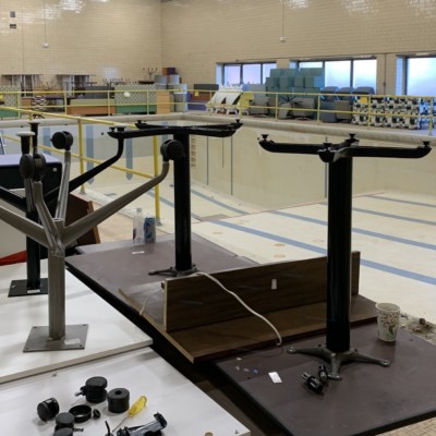 Schrader Pool Hall, before conversion to Collections storage, 2021 Schrader Pool Hall, before conversion to Collections storage