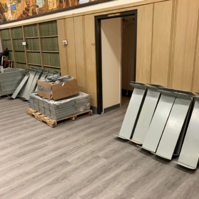 Shelving outside Fraser 210 Shelving outside Fraser 210