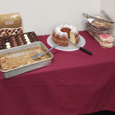 Goodies for the Facilities Thank You breakfast