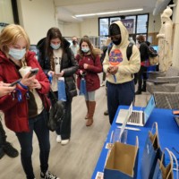 Students at Fraser Hall Library Open House, February 2022 Students at Fraser Hall Library Open House, February 2022
