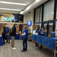 Students and Staff at Fraser Hall Library Open House Students and Staff at Fraser Hall Library Open House