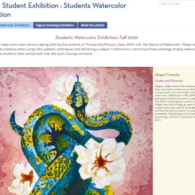 Student Virtual Art Exhibit, Watercolor, August 2020 Student Virtual Art Exhibit, Watercolor, August 2020